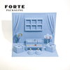 FORTE Special Design Jewelry Display Jewelry Stand Blue Cute House Shape Display Set