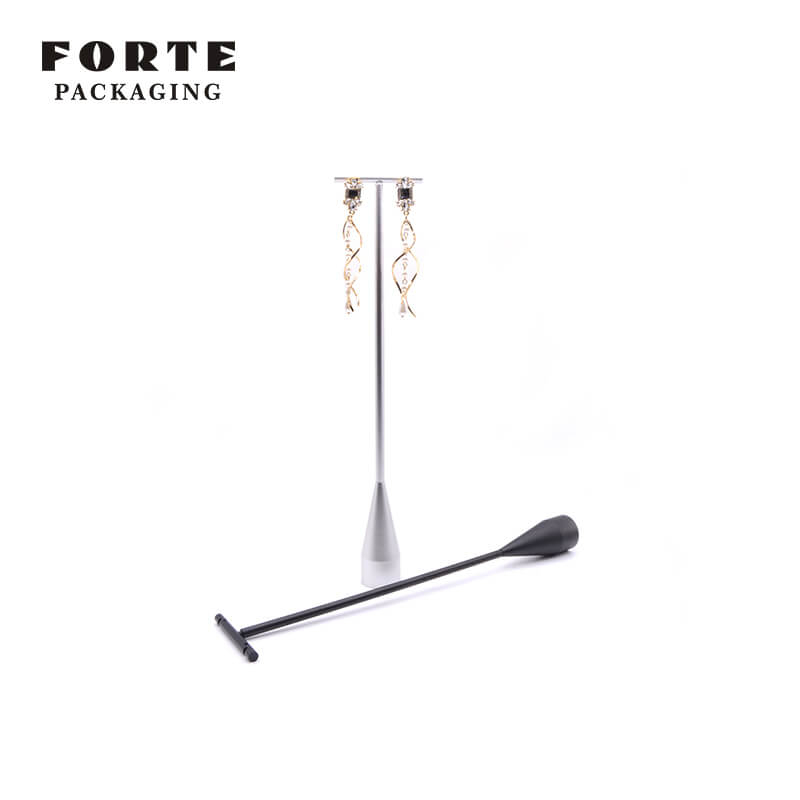 FORTE drop shape metal jewelry display stand rose gold sliver earring showing stand