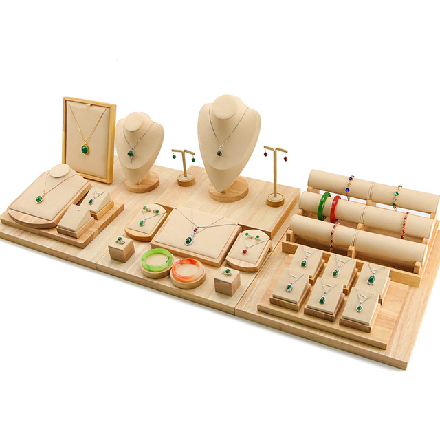 FORTE Fashionable Wooden Jewelry Display Prop Set 