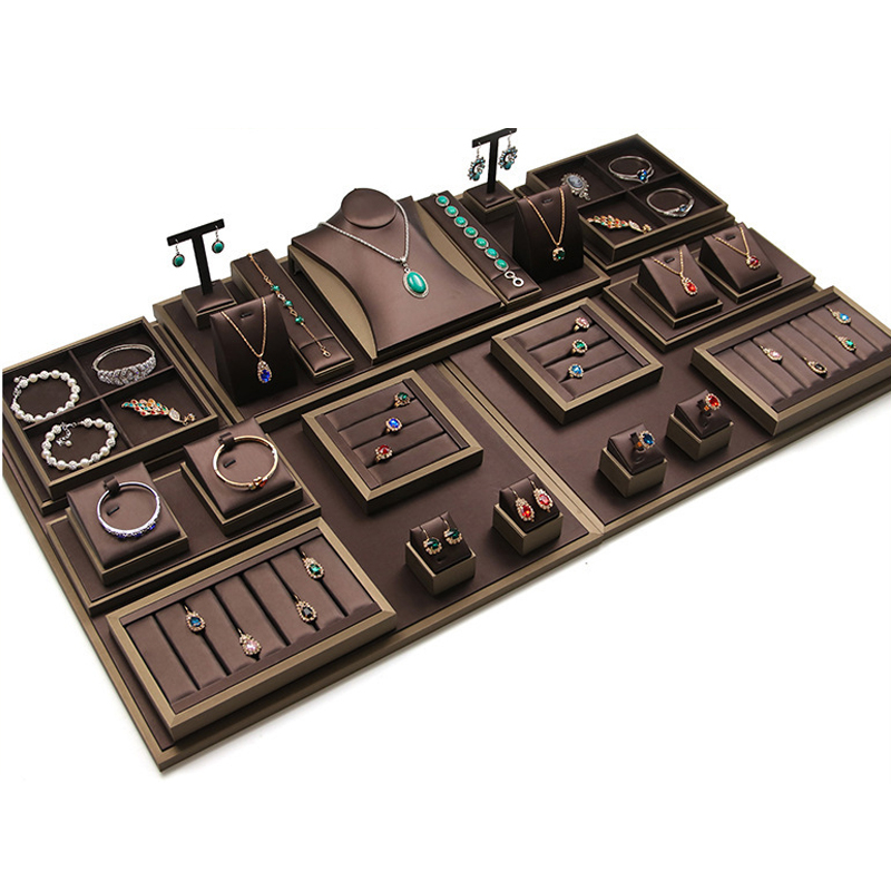 FORTE PU leather high quality Jewelry Display Prop Set in stock