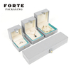 FORTE jewelry packaging - beige Leather earring box