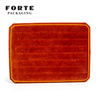 FORTE orange double use stripe insertion glossy soft velvet jewelry storage tray plate ring display tray for Jewelry counter