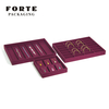 FORTE Jewelry Tray OEM Red Display Tray Set Microfiber Necklace Bracelet Ring Trays