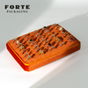 FORTE orange double use stripe insertion glossy soft velvet jewelry storage tray plate ring display tray for Jewelry counter