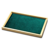 FORTE Square metal frame green microfiber Jewelry Display Tray