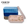 Forte korea velvet jewellery plate packaging earring ring showcase jewelry display tray jewlery velvet box