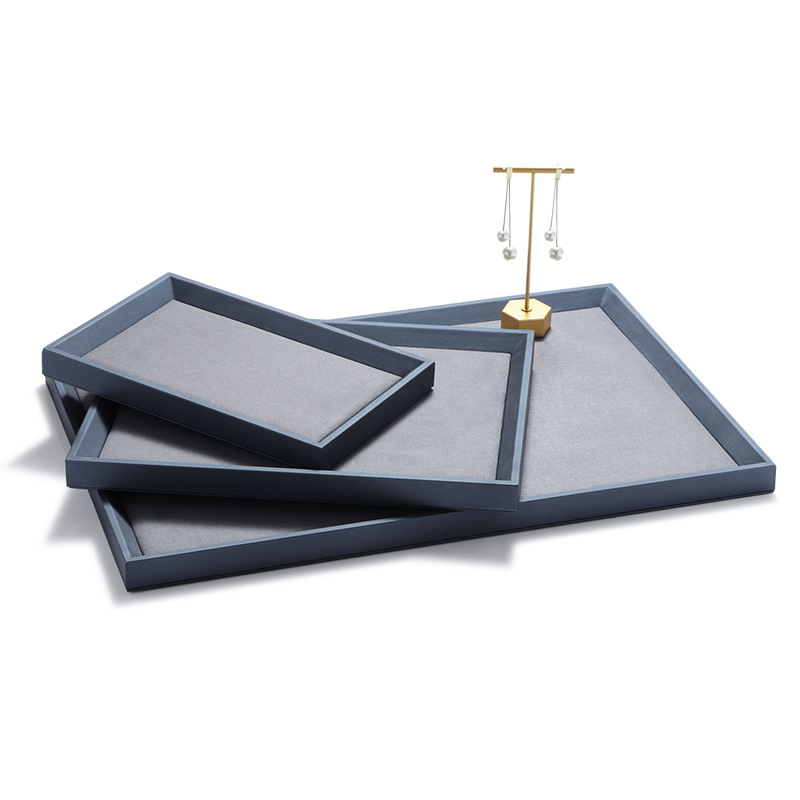 FORTE blue Microfiber Empty Jewelry Display Tray for different size