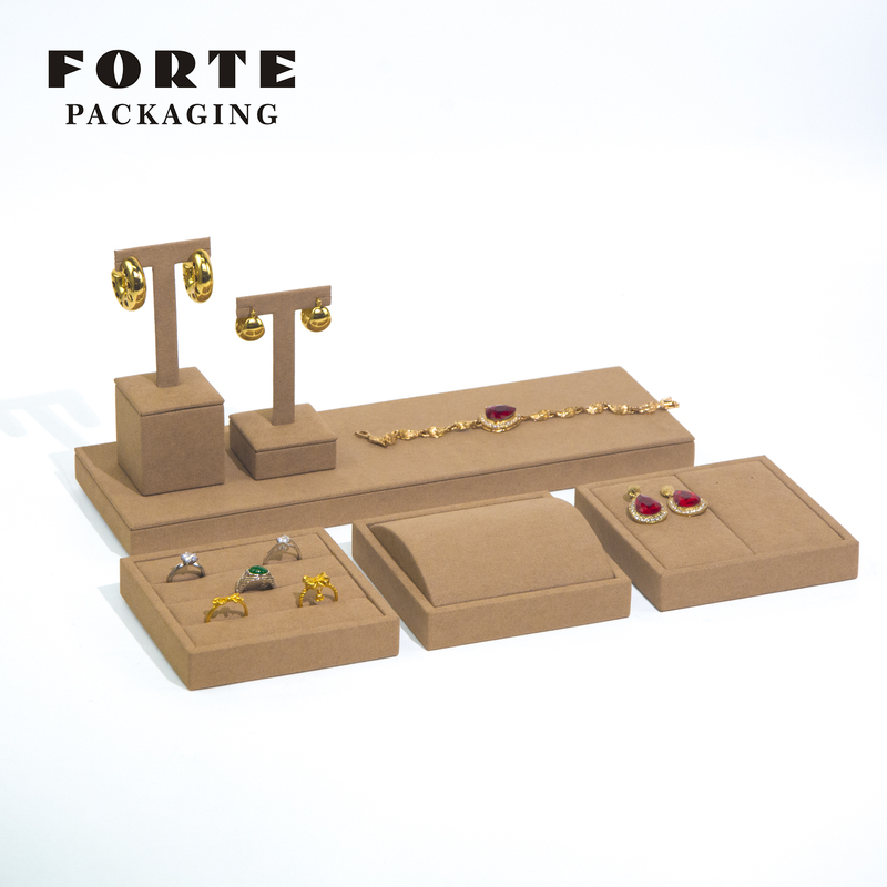 FORTE OEM Jewelry Display Set High Quality Microfiber Jewelry Stand
