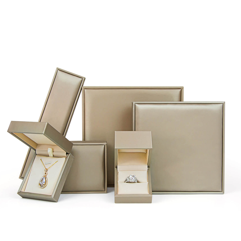 Forte Jewelry Packaging Box Fashion Luxury Ring Box PU Leather Jewelry Packaging Earrings Boxes Gif Watch Necklace Packing Wholesale