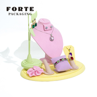 FORTE Unique Colorful Jewelry Display Set OEM Microfiber Material Design