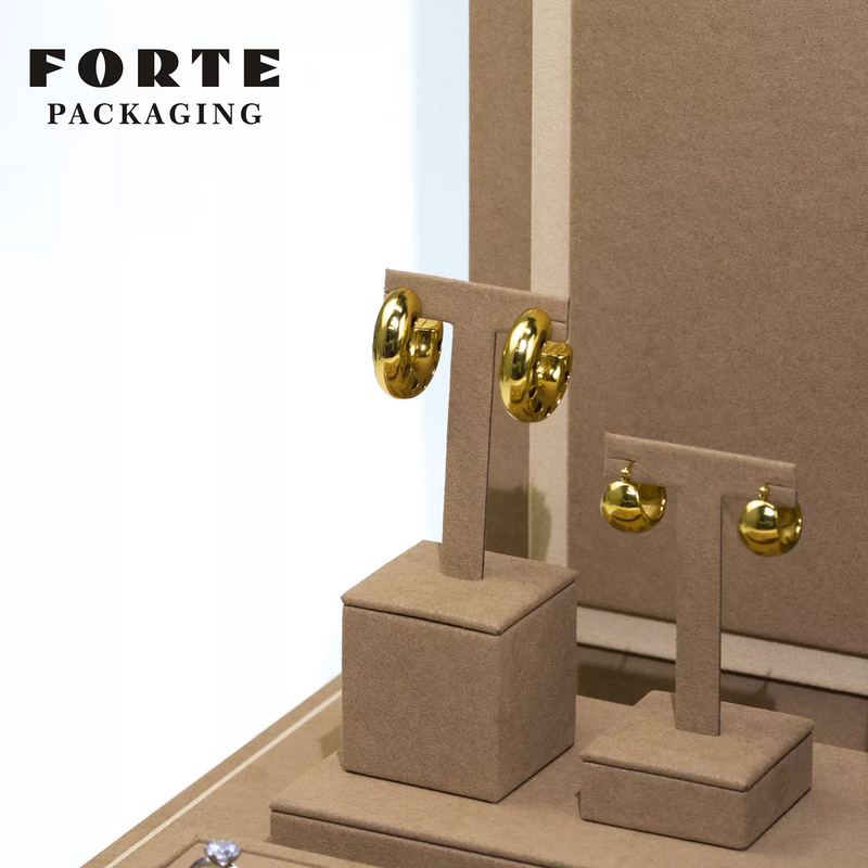FORTE OEM Jewelry Display Set High Quality Microfiber Jewelry Stand