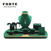 FORTE Customized Jewelry Display Fashion Green Necklace Stand Oem Display Sets