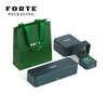 FORTE new green design LED jewelry packaging box high quality PU leather jewelry packing box with light 
