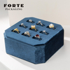 Forte Packaging Jewelry Velvet Octagonal Jewelry Display Sets Fashion velvet box ring bracelet necklace display box Jewelry Storage Jewelry Display Tray