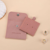 Forte pink microfiber button flannelette pouch with card pad