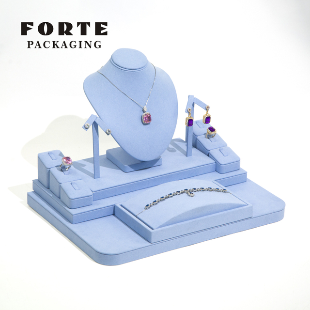 FORTE Customized Jewelry Display Set Baby Blue Custom Color Display