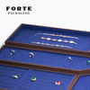 FORTE OEM Dark Blue Jewelry Display Set Rings Necklace Chains Display Tray