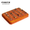 FORTE orange double use stripe insertion glossy soft velvet jewelry storage tray plate ring display tray for Jewelry counter