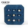 Forte Packaging Jewelry Velvet Octagonal Jewelry Display Sets Fashion velvet box ring bracelet necklace display box Jewelry Storage Jewelry Display Tray