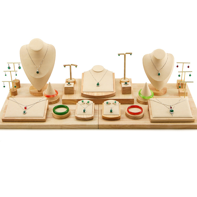 FORTE Fashionable Wooden Jewelry Display Prop Set 