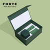 Forte Jewelry Packaging Custom logo Green Folding box Jewelry Box Luxury Ring Earrings Pendant Necklace Box Jewelry Packaging