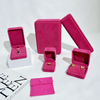 FORTE Custom Logo Jewelry Velvet Box Cajas Para Joyas Vintage Ring Boxes Jewellery Packaging Velvet Jewelry Gift Box for Jewelry