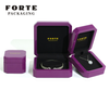 FORTE Custom Logo Purple Octagonal Wooden Jewelry Box Elegant Luxury for Rings Earrings Necklaces