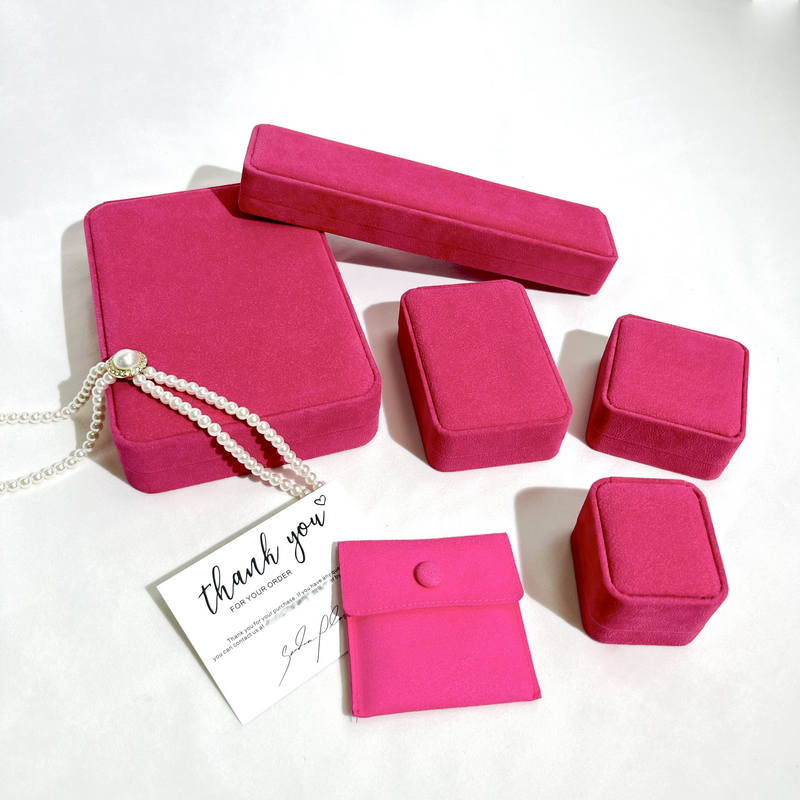 FORTE Custom Logo Jewelry Velvet Box Cajas Para Joyas Vintage Ring Boxes Jewellery Packaging Velvet Jewelry Gift Box for Jewelry