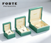 FORTE Green Eco-friendly Matte Coating Custom Wooden Jewelry Box High Quality Rings Jewelry Wooden Box for Earrings Necklaces